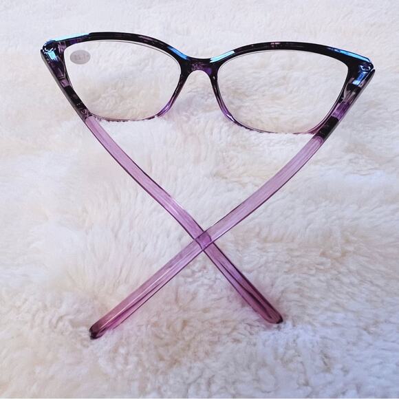 Eli Light Purple & Black Two Tone Reader Glasses - Picture 12 of 13
